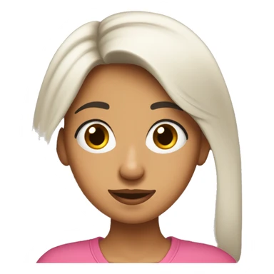 Adolescente morena con cabello liso y corona rosada quiñando el ojo y sancando la lengua sticker