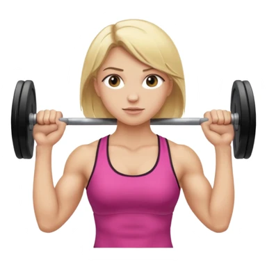 gym chica rubia pesas sticker