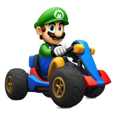 Mario kart racing sticker
