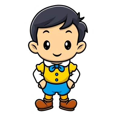 Pinocchio Disney style sticker