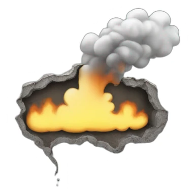 Smoke coming out of a crack sticker