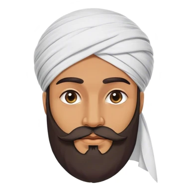 Arab with turban and big beard sticker