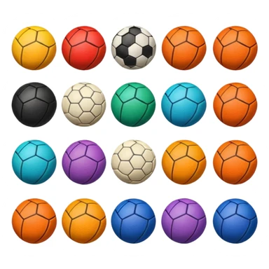 balls from different sports sticker