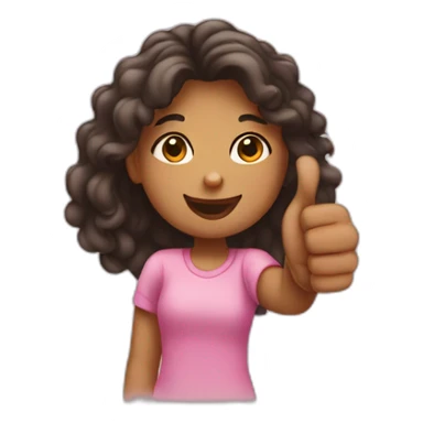 girl thumbs up sticker