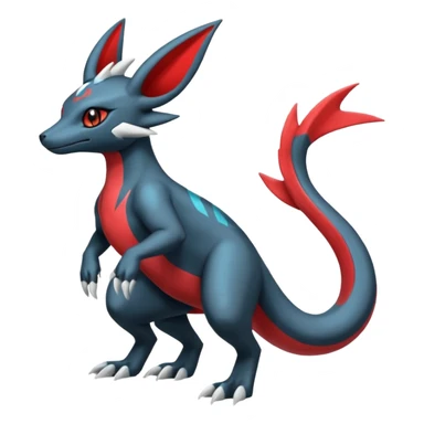 Salandit-Salamence-Umbreon-Silvally-fusion (full body) sticker