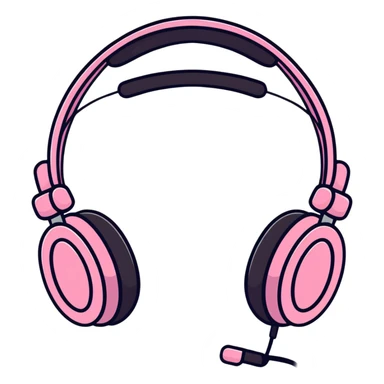 pink gothic headphones sticker