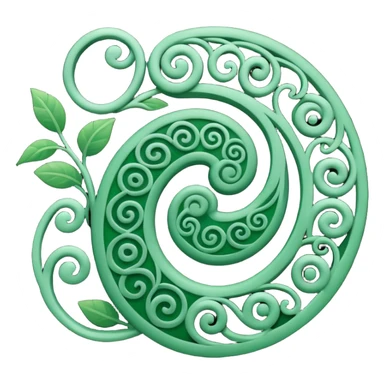 Unity Māori koru design at top sticker