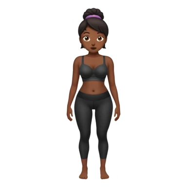 
legging brassière noir gonflé ventre femme sticker