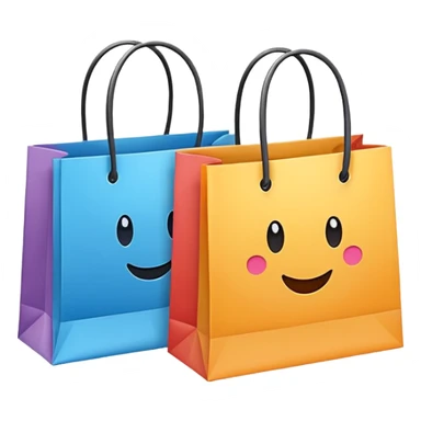 2 beautiful shopping bag sticker