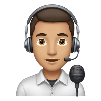 Man wearing a headset mic sticker