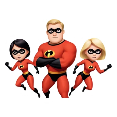 Incredibles superhero family sticker