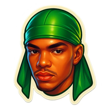 lol face
Change His durag To Green sticker