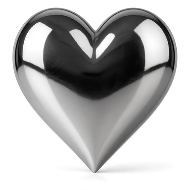 chrome heart, smooth and polished sticker