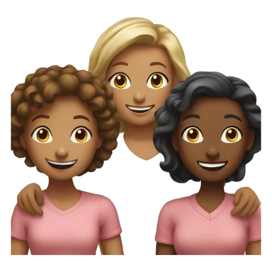 A group of 6 girls happy  sticker