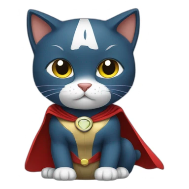 A super hero cat sticker