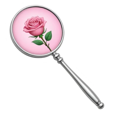 hand mirror, polished silver chrome, erotic vanity aesthetic sticker