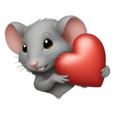 thankful rat heart sticker