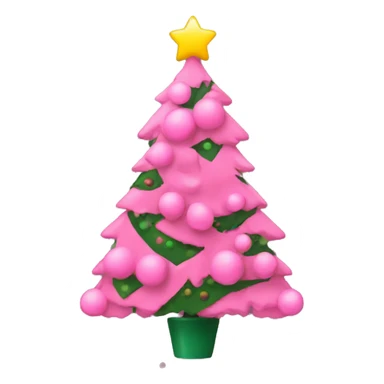 christmas tree with pink decorations sticker