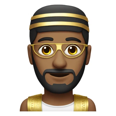 Egyptian man with eye mask sticker