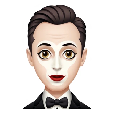 Emce from cabaret alen cumming white face  sticker