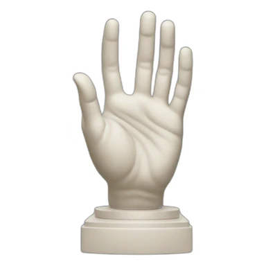 Pray hands statue front sticker