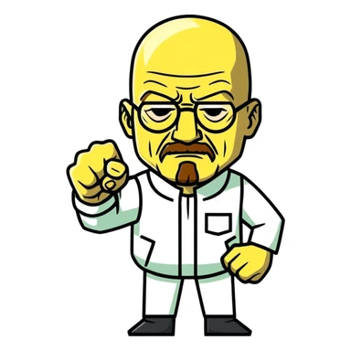 walter white angry sticker