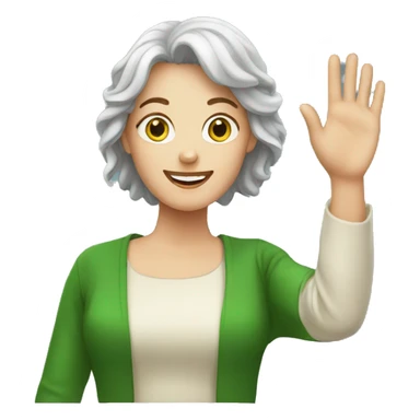 irish woman waving sticker