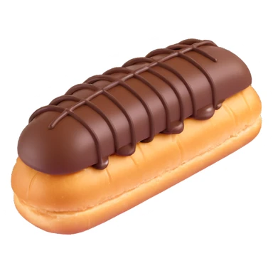 eclair pastry with chocolate on top sticker