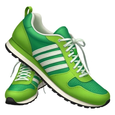 "Green Running shoes sticker