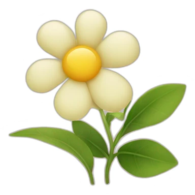 Flower with leaves  sticker