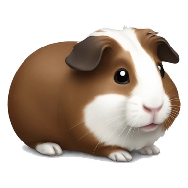 Guineapig white and dark brown sticker