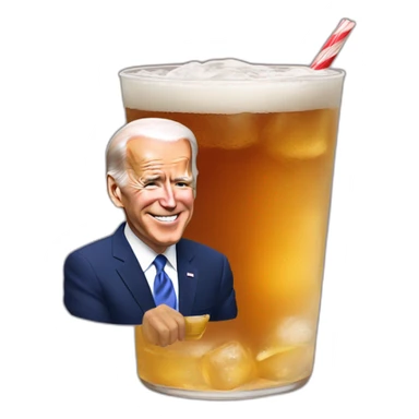 Joe Biden drink a bear sticker