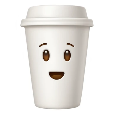 takeaway coffee cup without face  sticker