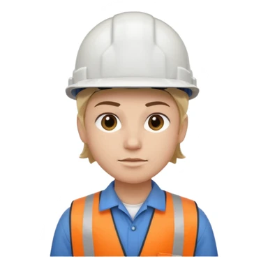 character in work clothes sticker