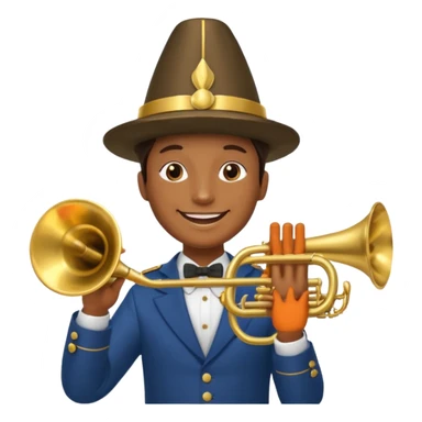 What it would look like if a trumpet and a human had a child sticker