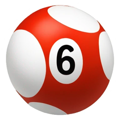 Boule de billard avec le numéro 6 dessus sticker