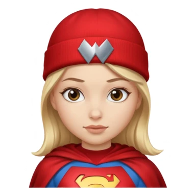 girl superhero with beanie sticker