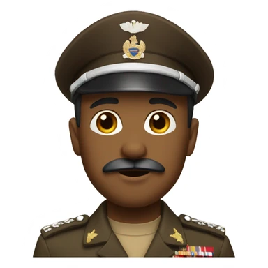 man with small mustache wearing brown military uniform sticker
