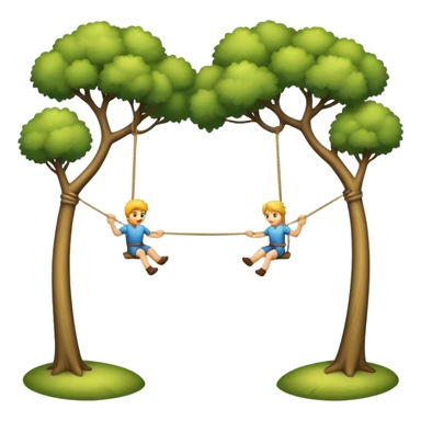 tightrope between two trees
 sticker