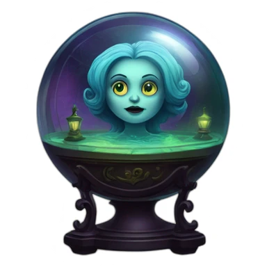 madame leota haunted mansion inside crystal ball sticker