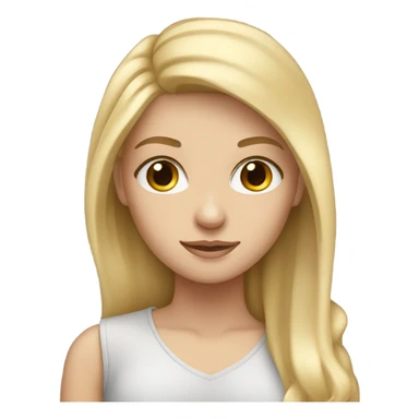 blonde, white girl, straight hair, young  sticker