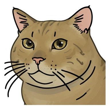 fat tabby cat  sticker