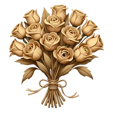 Dried bundle of flowers tied together sticker