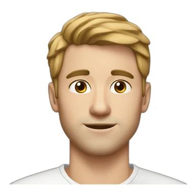 30 year old white man with short brown hair thick eyebrows and hoop earrings sticker