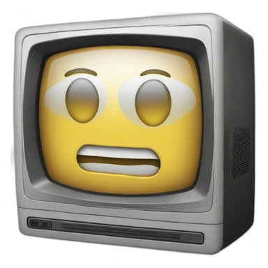 old tv with html code like a hacker sticker