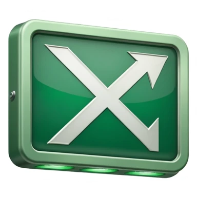 Exit Sign – green arrow, Subway Sign. sticker