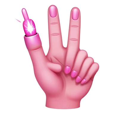 Pink middle finger with sparks  sticker