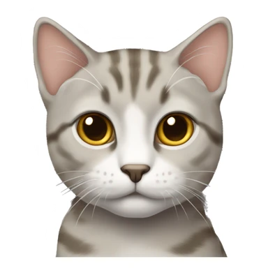 Light grey tan tabby cat sticker