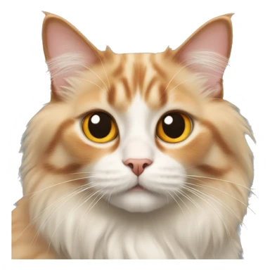 Ragdoll totally orange haired cat with golden eyes sticker