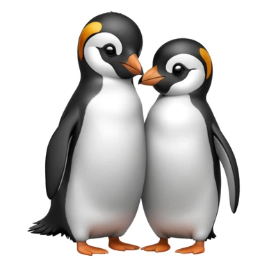 Two penguins hugging each other sticker